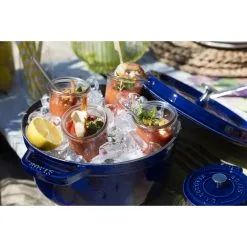 Staub 28 Cm Round Cast Iron Cocotte Dark-blue -Knives & Scissors Sales Store 000008184