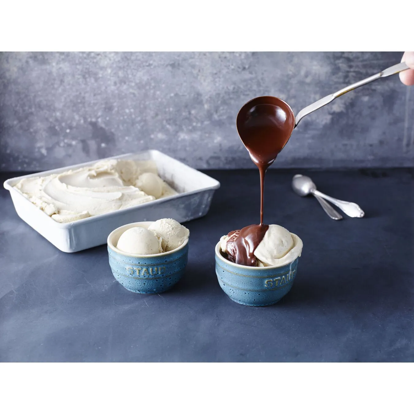 Staub 4-pcs Ceramic Ramekin Set Ancient-turquoise 3 Staub 4-pcs Ceramic Ramekin Set Ancient-turquoise - Image 3