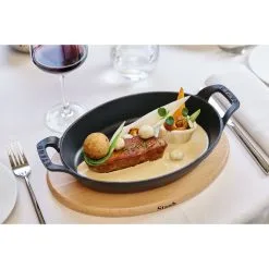 Staub 24 Cm Oval Cast Iron Oven Dish Black -Knives & Scissors Sales Store 000011461