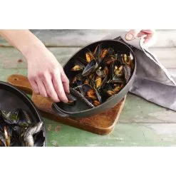 Staub 25 Cm Oval Cast Iron Mussel Pot Black 8 Staub 25 Cm Oval Cast Iron Mussel Pot Black -Knives & Scissors Sales Store 000016790