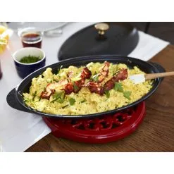 Staub 31 Cm Oval Cast Iron Oven Dish With Lid Black -Knives & Scissors Sales Store 000017146