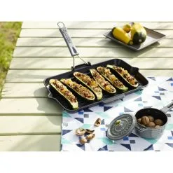 Staub 34 X 21 Cm Rectangular Cast Iron Grill Pan With Pouring Spout Black -Knives & Scissors Sales Store 000017175