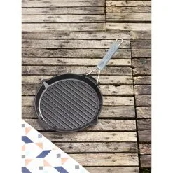 Staub 28 Cm Round Cast Iron Grill Pan With Pouring Spout Black -Knives & Scissors Sales Store 000017230