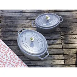 Staub 15 Cm Oval Cast Iron Cocotte Graphite-grey -Knives & Scissors Sales Store 000017241