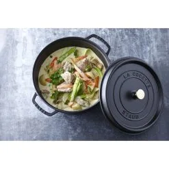 Staub 28 Cm Round Cast Iron Cocotte Black -Knives & Scissors Sales Store 000017831