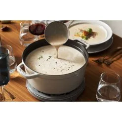 Staub 28 Cm Round Cast Iron Cocotte White Truffle 10 Staub 28 Cm Round Cast Iron Cocotte White Truffle -Knives & Scissors Sales Store 000019589