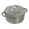 Staub 24 Cm Round Cast Iron Cocotte Graphite-grey