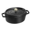 Staub 27 Cm Oval Cast Iron Cocotte Black