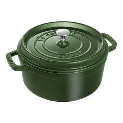 Staub 24 Cm Round Cast Iron Cocotte Basil-green