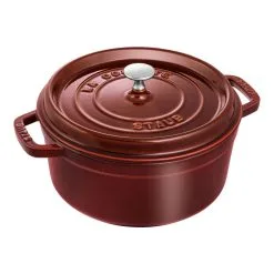 Staub 24 Cm Round Cast Iron Cocotte Grenadine-red