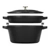 Staub 2-pcs Cast Iron Pot Set Black