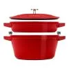 Staub 2-pcs Cast Iron Pot Set Cherry