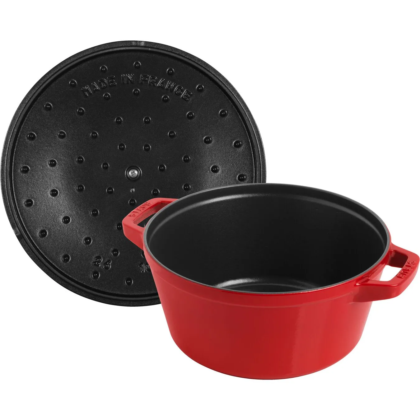 Staub 2-pcs Cast Iron Pot Set Cherry 6 Staub 2-pcs Cast Iron Pot Set Cherry - Image 6