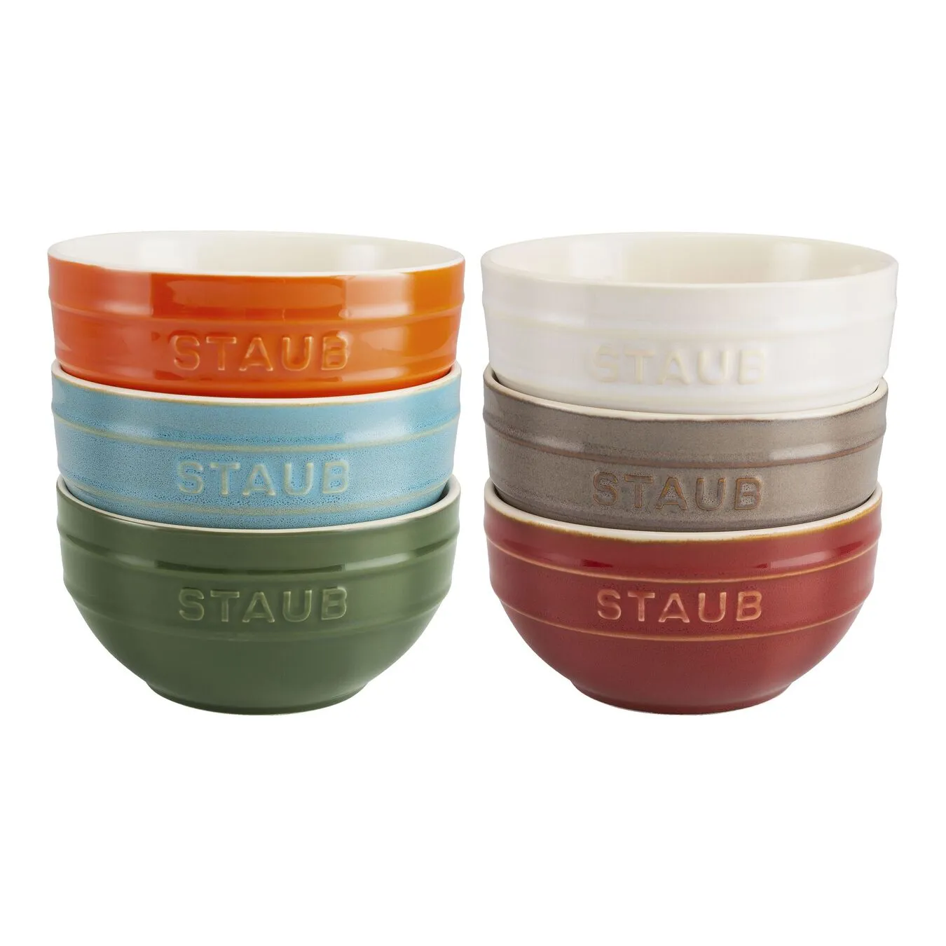 Staub 6-pcs Ceramic Bowl Set Rainbow Mixed Colours 1 Staub 6-pcs Ceramic Bowl Set Rainbow Mixed Colours