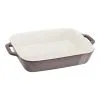 Staub 20 Cm X 16 Cm Rectangular Ceramic Oven Dish Ancient-grey