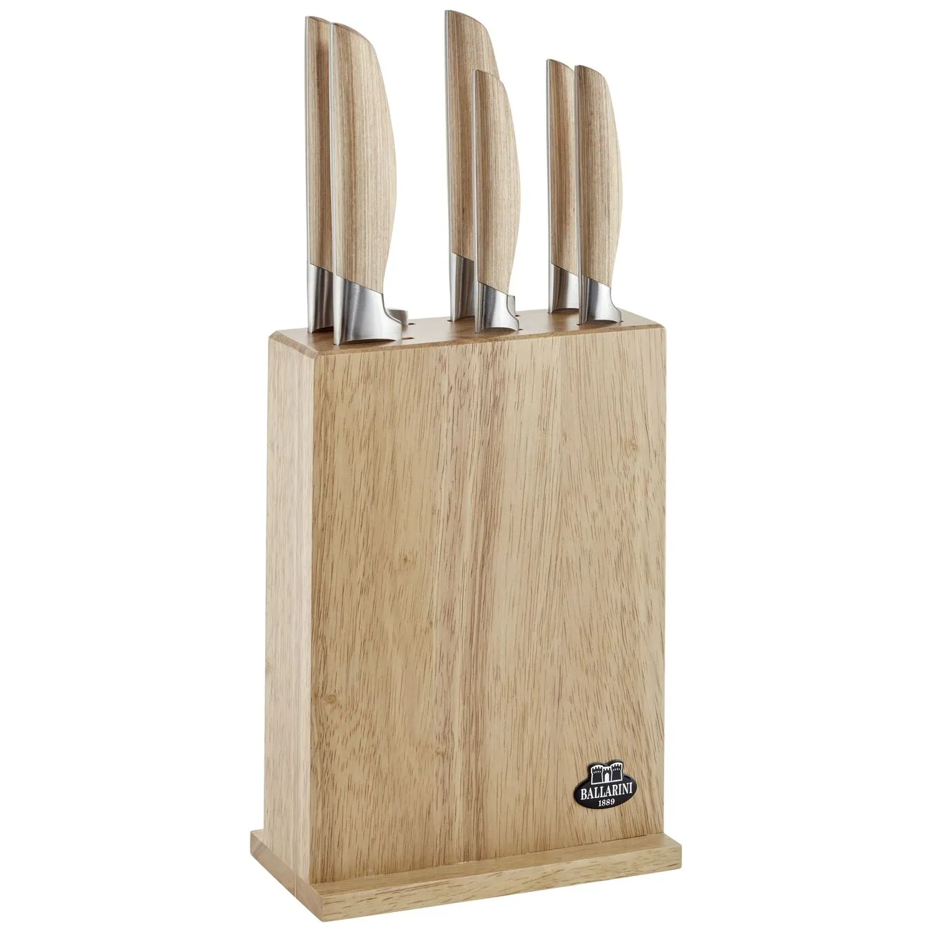 Ballarini 7-pcs Natural Rubberwood Knife Block Set 1 Ballarini 7-pcs Natural Rubberwood Knife Block Set