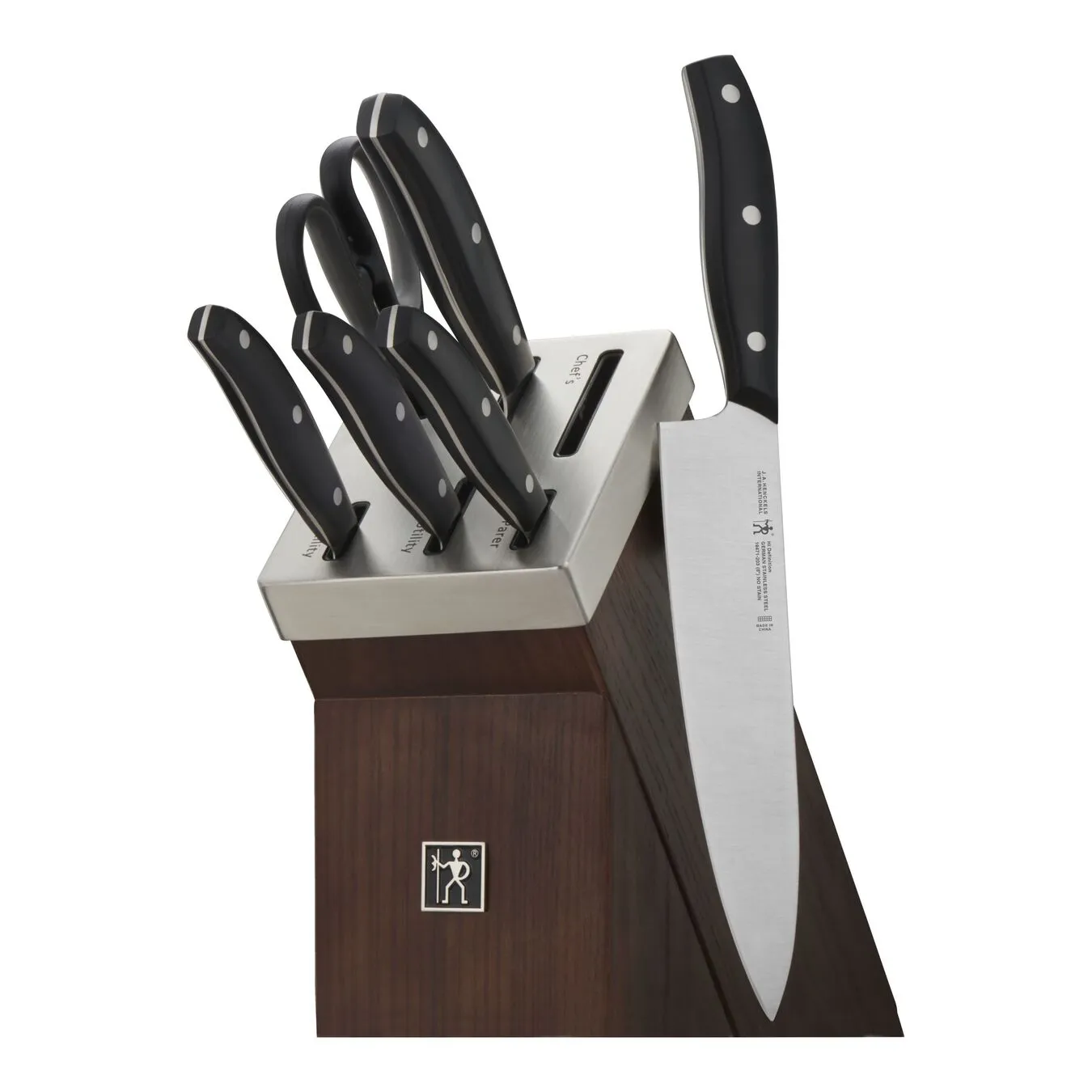 Henckels 7-pcs Brown Ash Knife Block Set 1 Henckels 7-pcs Brown Ash Knife Block Set