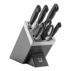 Zwilling 7-pcs Anthracite Ash Knife Block Set With KiS Technology