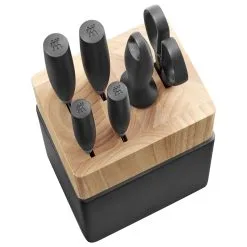 Zwilling 7-pcs Black Rubberwood Knife Block Set -Knives & Scissors Sales Store 36540101 15739
