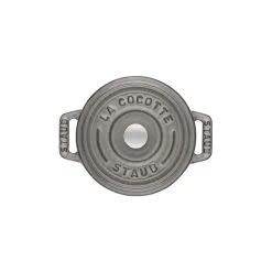 Staub 12 Cm Round Cast Iron Cocotte Graphite-grey -Knives & Scissors Sales Store 40500 106 0 2