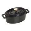 Staub 11 Cm Oval Cast Iron Mini Cocotte Black