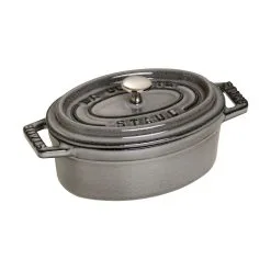 Staub 11 Cm Oval Cast Iron Mini Cocotte Graphite-grey