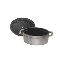 Staub 11 Cm Oval Cast Iron Mini Cocotte Graphite-grey -Knives & Scissors Sales Store 40500 116 0 5