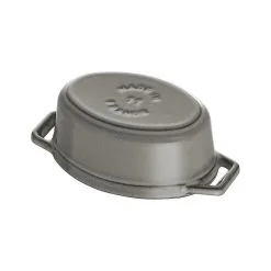 Staub 11 Cm Oval Cast Iron Mini Cocotte Graphite-grey -Knives & Scissors Sales Store 40500 116 0 6