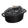 Staub 17 Cm Oval Cast Iron Cocotte Black