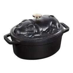 Staub 17 Cm Oval Cast Iron Cocotte Black