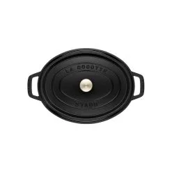 Staub 27 Cm Oval Cast Iron Cocotte Black -Knives & Scissors Sales Store 40500 231 0 3 1