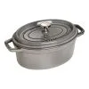 Staub 23 Cm Oval Cast Iron Cocotte Graphite-grey
