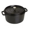 Staub 28 Cm Round Cast Iron Cocotte Black