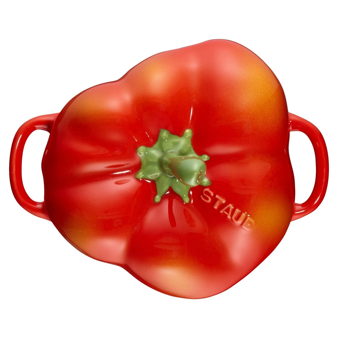 Staub 11 Cm Pepper Ceramic Cocotte Orange-red 3 Staub 11 Cm Pepper Ceramic Cocotte Orange-red - Image 3