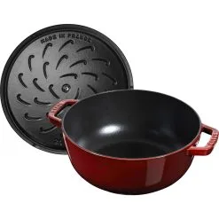 Staub 24 Cm Round Cast Iron French Oven Grenadine-red -Knives & Scissors Sales Store 40501 015 0 6