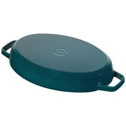 Staub 33 Cm Oval Cast Iron Oven Dish With Lid La-mer -Knives & Scissors Sales Store 40501 125 0 4