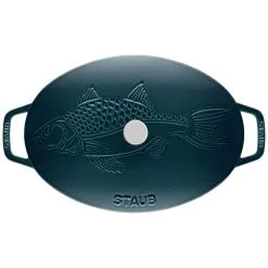 Staub 33 Cm Oval Cast Iron Oven Dish With Lid La-mer -Knives & Scissors Sales Store 40501 125 0 5