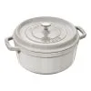Staub 24 Cm Round Cast Iron Cocotte White Truffle
