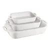 Staub 3-pcs Rectangular Ovenware Set White