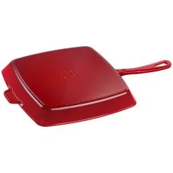 Staub 30 Cm Square Cast Iron American Grill Cherry -Knives & Scissors Sales Store 40501111 1