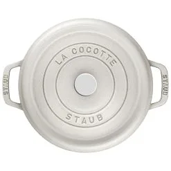 Staub 22 Cm Round Cast Iron Cocotte White Truffle -Knives & Scissors Sales Store 40501411 2