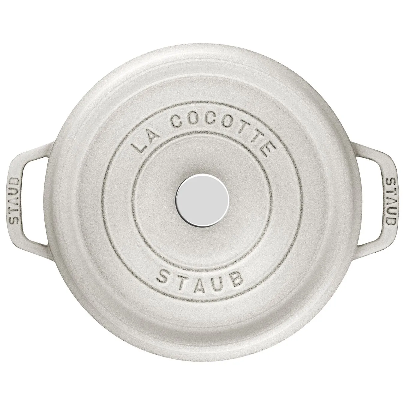 Staub 28 Cm Round Cast Iron Cocotte White Truffle 3 Staub 28 Cm Round Cast Iron Cocotte White Truffle - Image 3