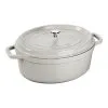 Staub 31 Cm Oval Cast Iron Cocotte White Truffle