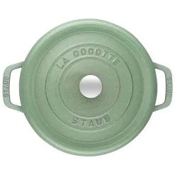 Staub 26 Cm Round Cast Iron Cocotte Sage -Knives & Scissors Sales Store 40505 364 3 1