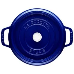 Staub 30 Cm Round Cast Iron Cocotte Dark-blue -Knives & Scissors Sales Store 40506 572 0 000000241