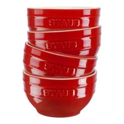 Staub 4-pcs Ceramic Bowl Set Cherry