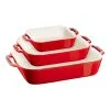 Staub 3-pcs Rectangular Ovenware Set Cherry