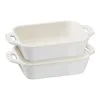 Staub 2-pcs Rectangular Ovenware Set Ivory-white