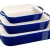 Staub 3-pcs Rectangular Ovenware Set Dark-blue