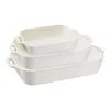 Staub 3-pcs Rectangular Ovenware Set Ivory-white